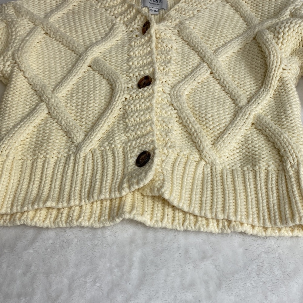 DONSJE Vavida Cardigan | Lily White Size 12-18M - Picture 5 of 13